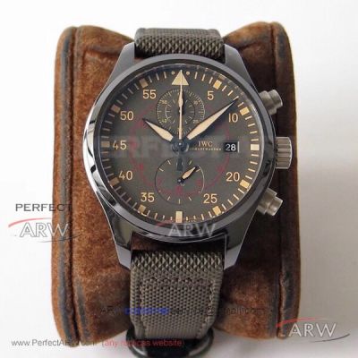 ZF Factory IWC Pilot's Top Gun Miramar IW388002 Black Ceramic Bezel Green Dial 46mm Automatic Watch
